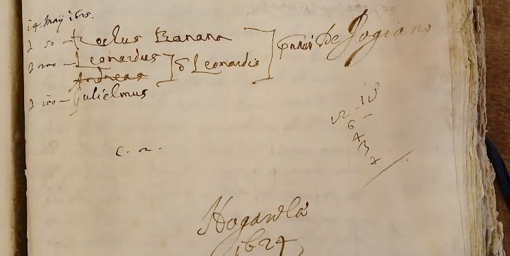 The first page of a processus from a Giudice del Maleficio casebook, Archivio di Stato Verona
